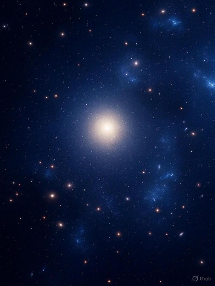 초기 우주에서 빛나는 첫 번째 항성의 장면을 묘사