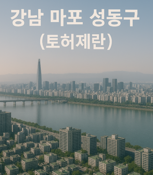 토허제 관련 강남 마포 성동구 이미지