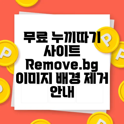 무료 누끼따기 사이트 Remove.bg 이미지 배경 제거 안내