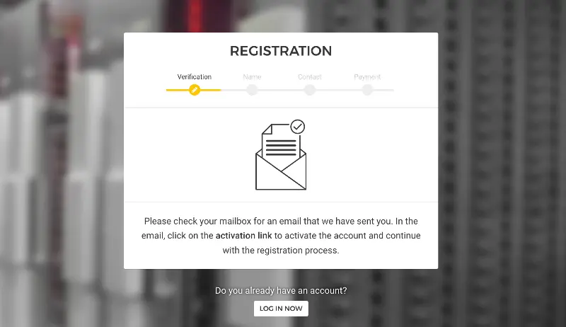 Hetzner 이메일 인증 화면