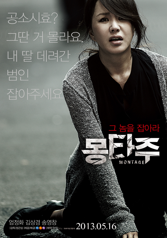 영화 몽타주 포스터, 엄정화가 주연으로 공소시효와 관련된 스릴러 장르를 다룬 작품