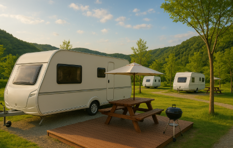 카라반 캠핑 관련 사진