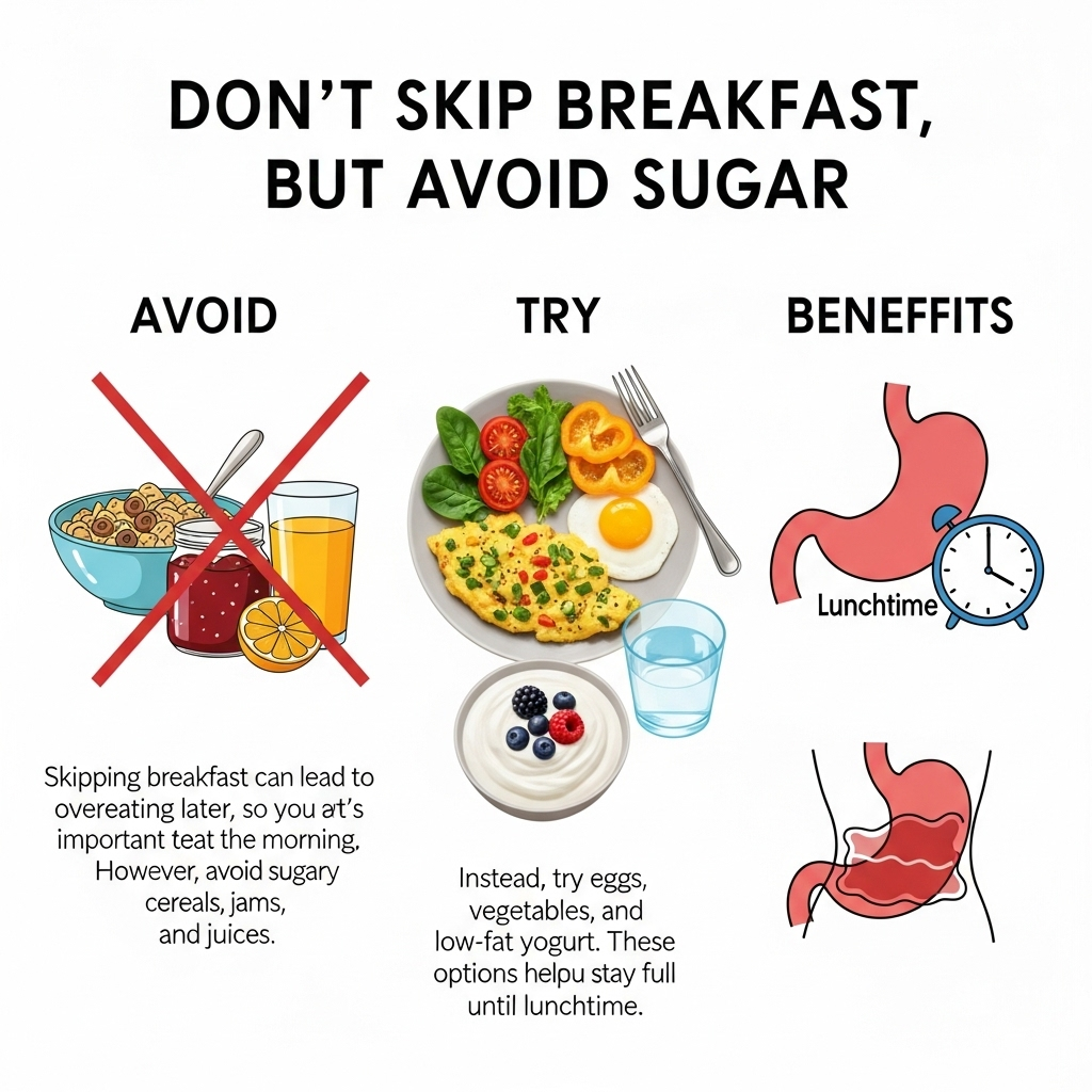 아침은 꼭 먹되, 설탕은 피하세요