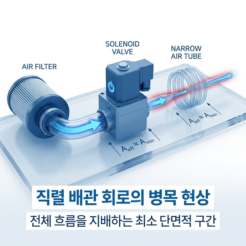공기압 회로 설계의 핵심 유효 단면적, Cv치 및 배관 압력 강하의 직관적 분석