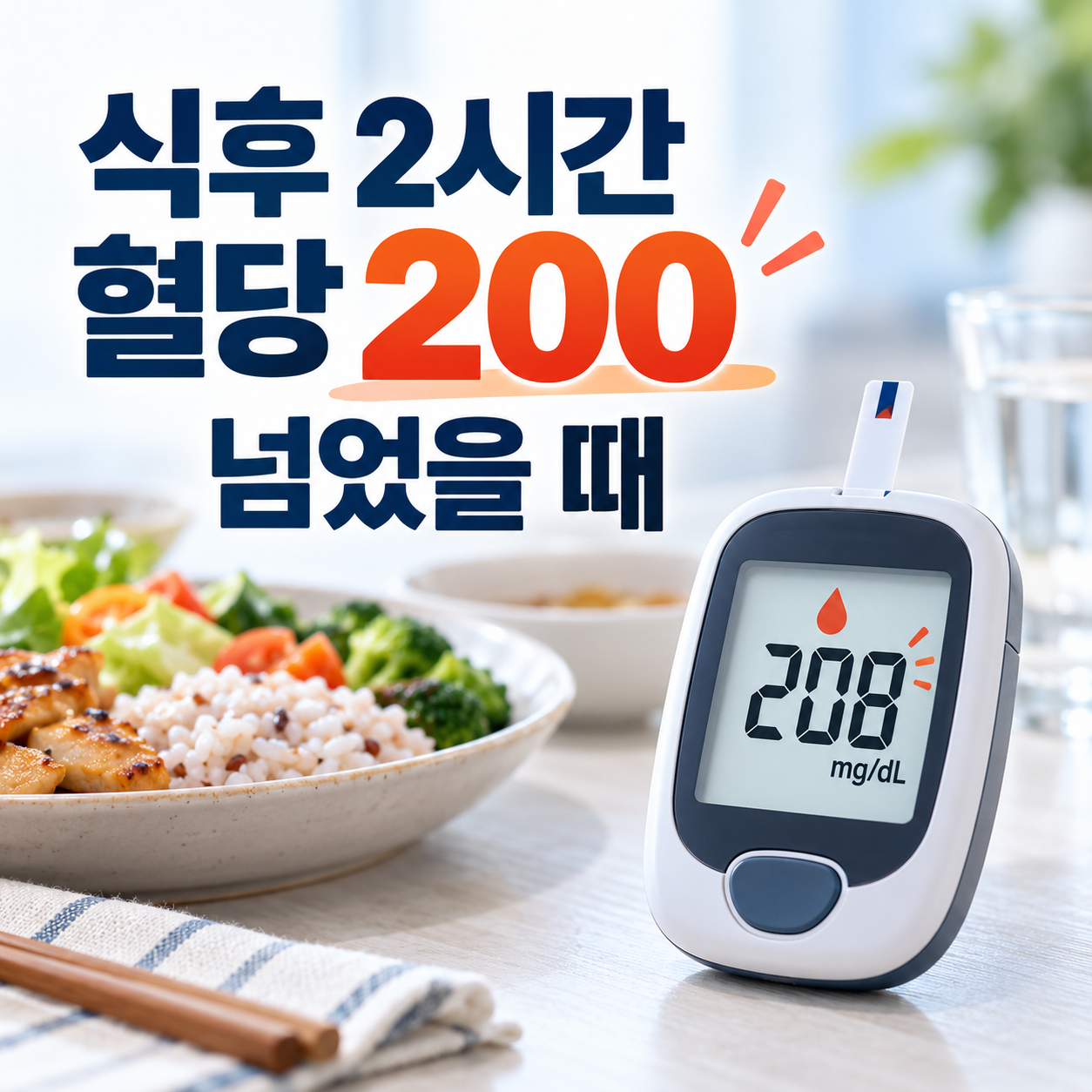 식후 2시간 혈당 200 넘었을 때