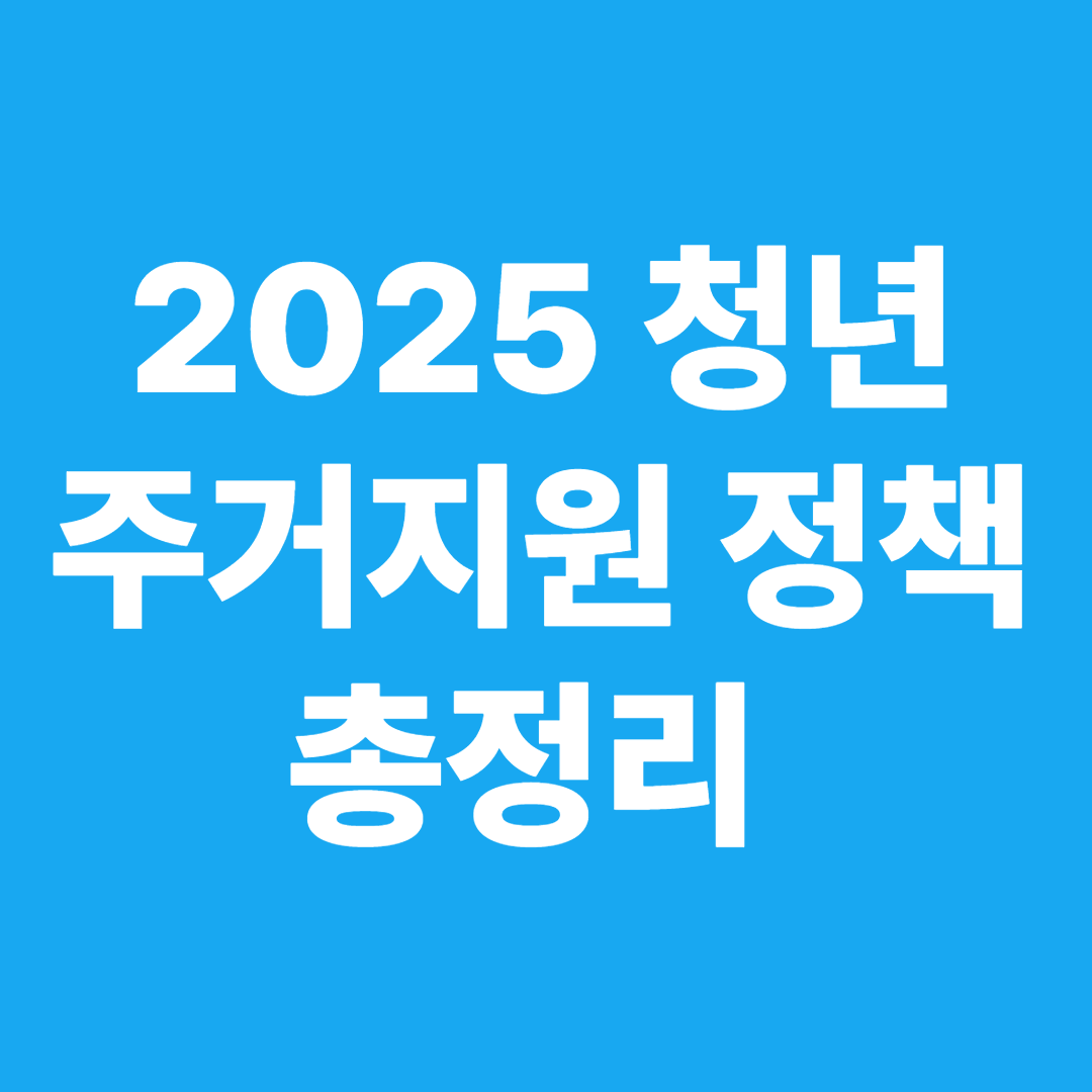 2025 청년 주거지원 정책 요약 이미지
