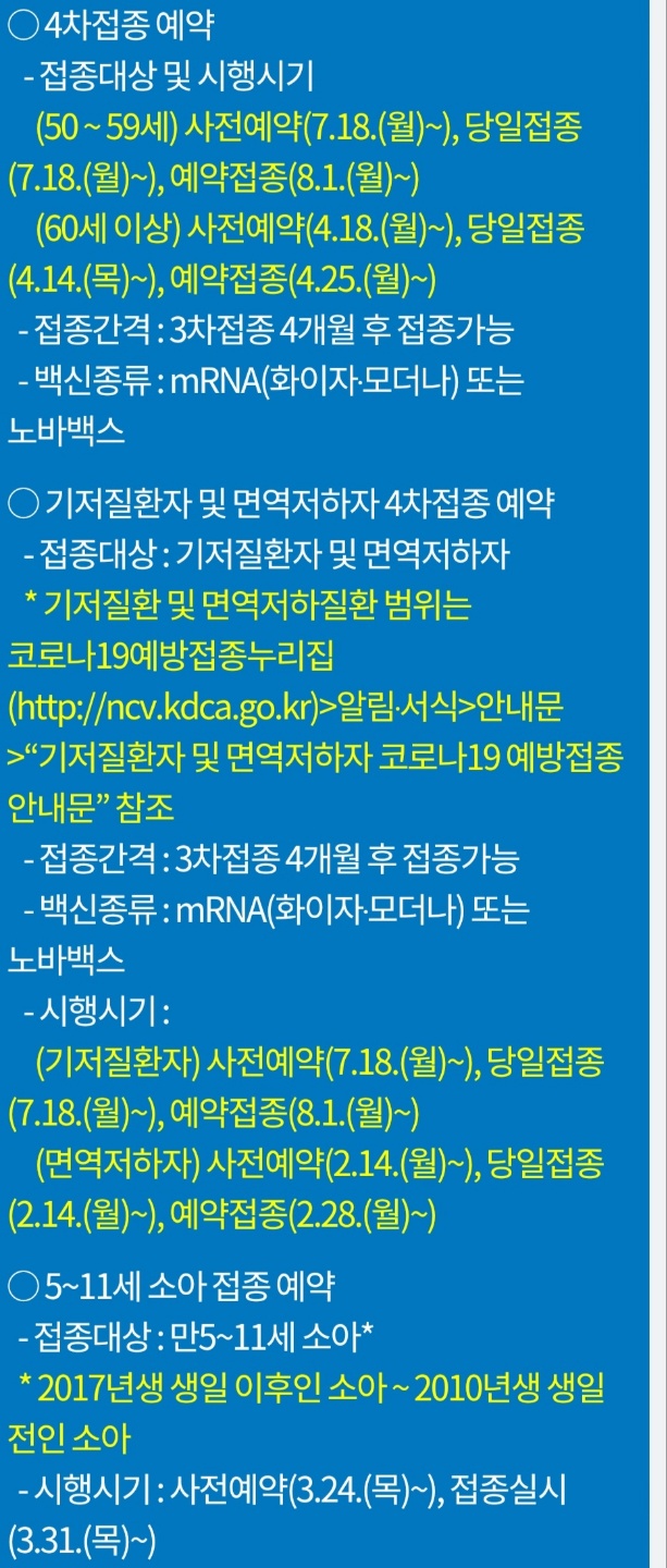 코로나 4차 예방접종