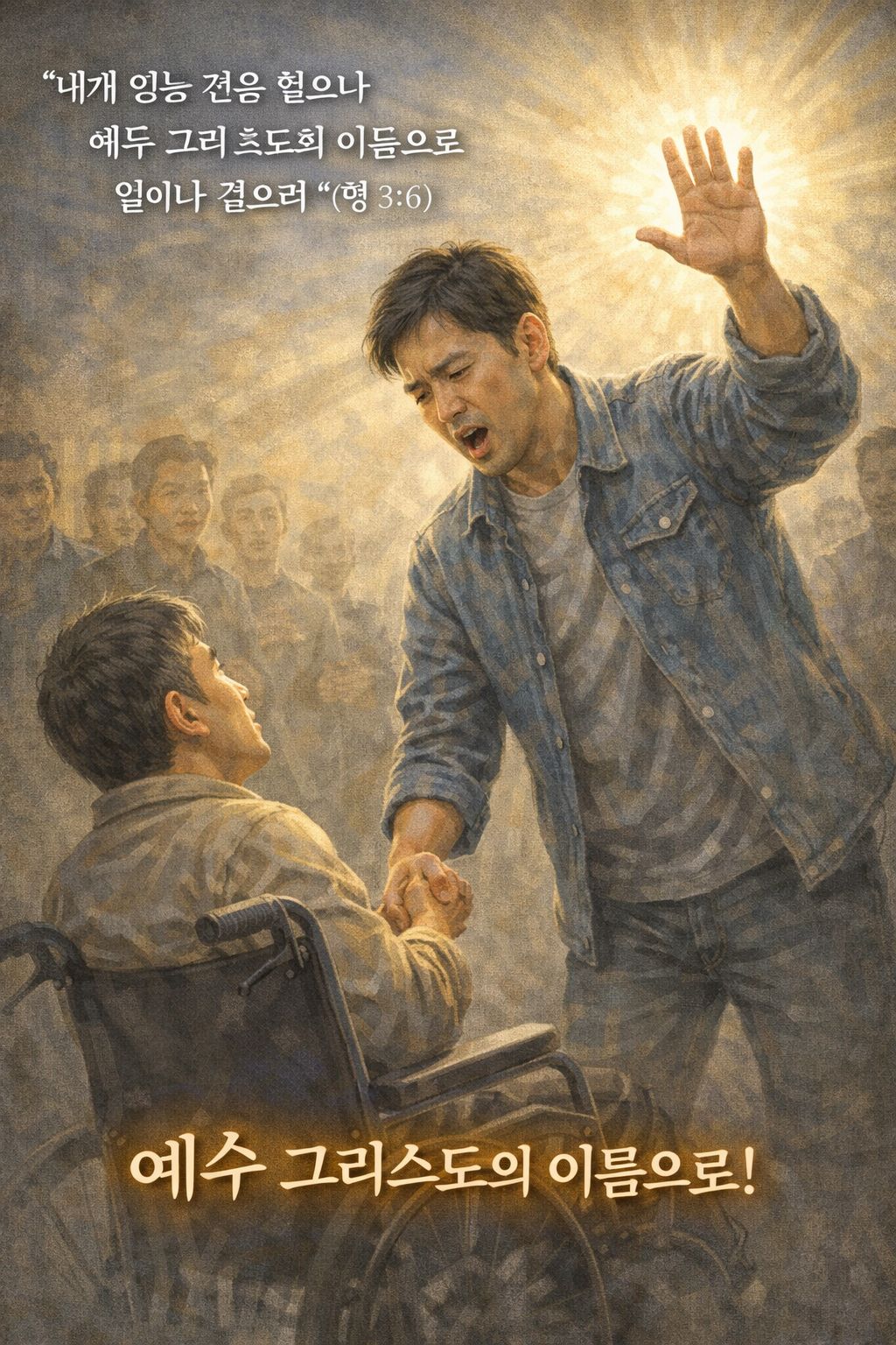 행3:6 말씀을 통해 제가 세상에서 가진 것이 아니라 예수 그리스도의 이름으로 명하여 불가능한 현실의 것을 보이는 세계로 바라보는 믿음의 명령을 하는 삶을 살아갈 수 있기를 기도합니다. 주여&amp;#44; 제가 믿음으로 명하는 삶을 제 삶 속에서 강조하고 말하는 모습입니다.