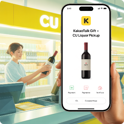 카카오톡 선물하기 전국 CU편의점 주류 픽업 서비스 이용 결제 방법 이미지