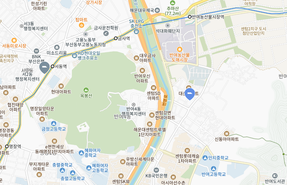 금정서비스프라자 지도사진