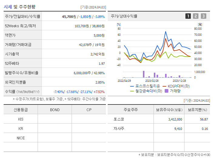 포스코스틸리온_기업개요