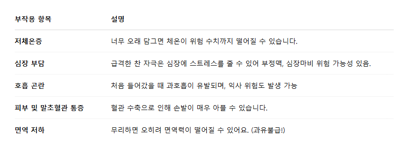 콜드플런지부작용 콜드플런지주의사항
