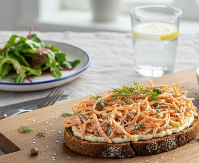 당근라페 오픈 샌드위치