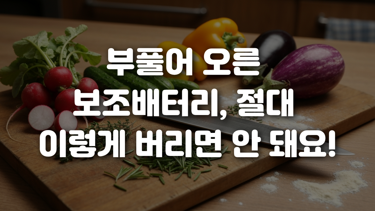부풀어 오른 보조배터리 절대 이렇게 버리면 안 돼요