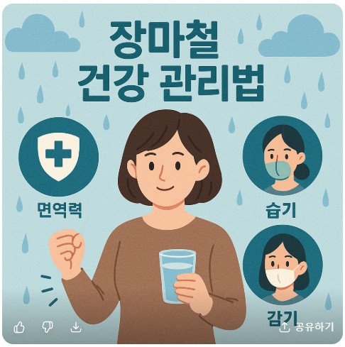 장마철 건강 관리 이미지