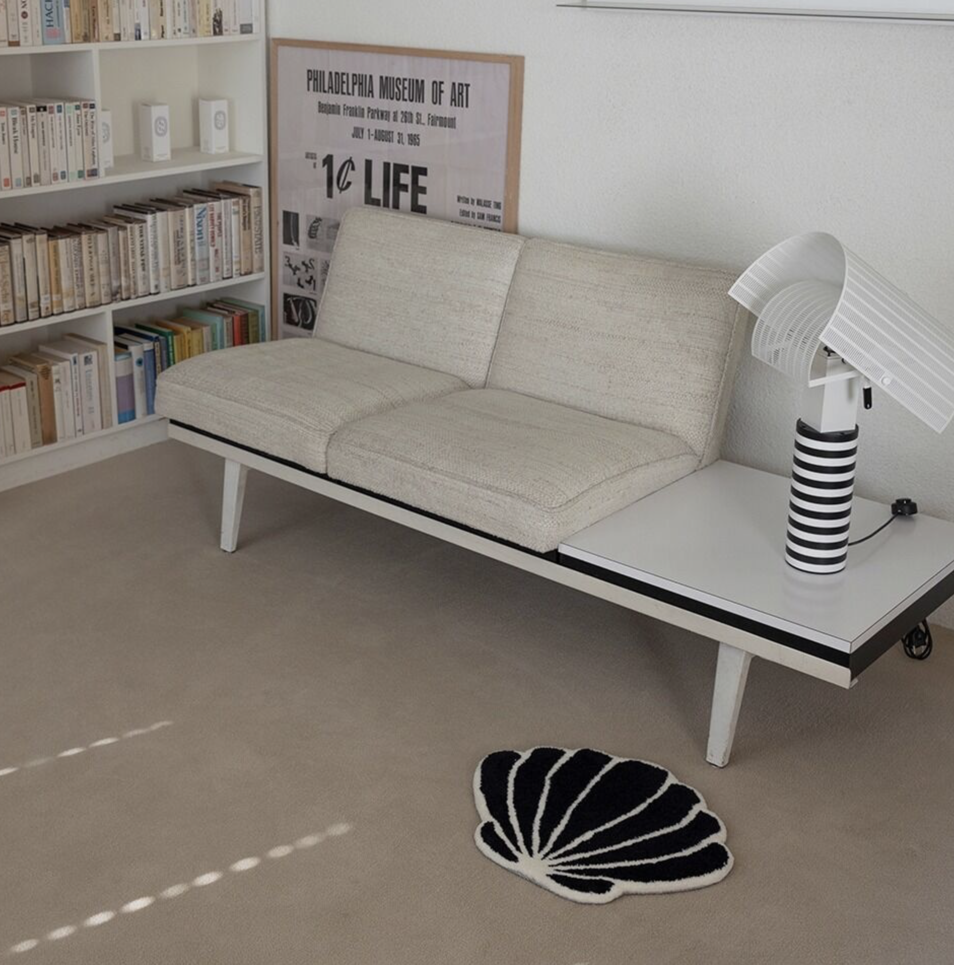 가리비 모양 러그