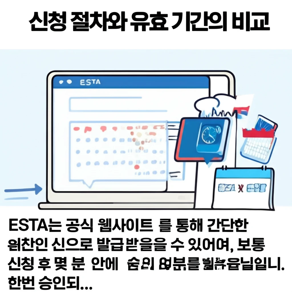 미국 입국 서류 ESTA 승무원 비자..
