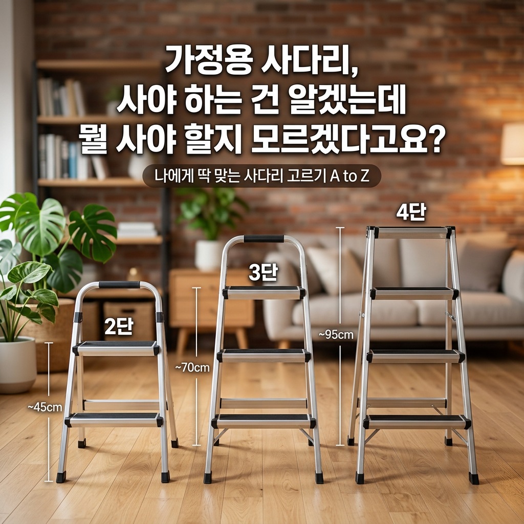 가정용 사다리 고르는법 상부장 높이 불편