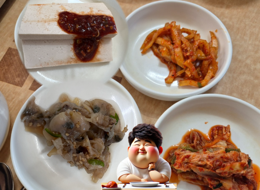 김포-고추장추어탕집-기본-반찬들