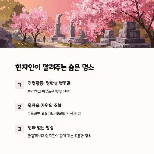 현지인픽 숨은 벚꽃명소