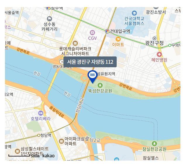 한강뚝섬지도