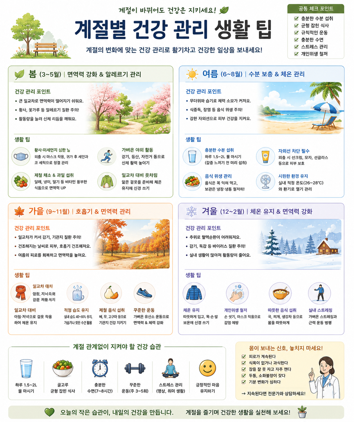 계절별 건강 관리 생활 팁 관련 사진