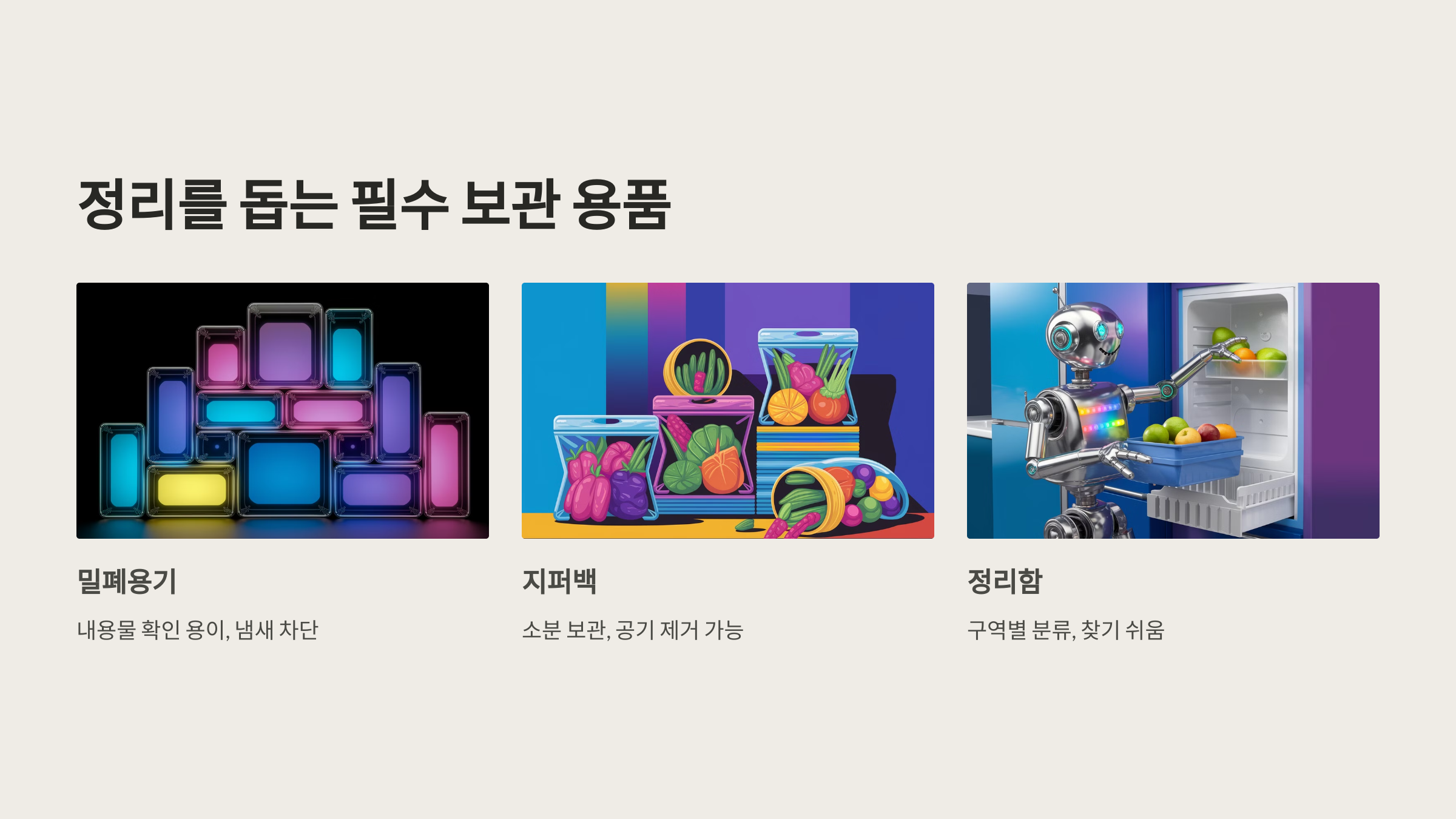 정리를 돕는 필수 보관 용품