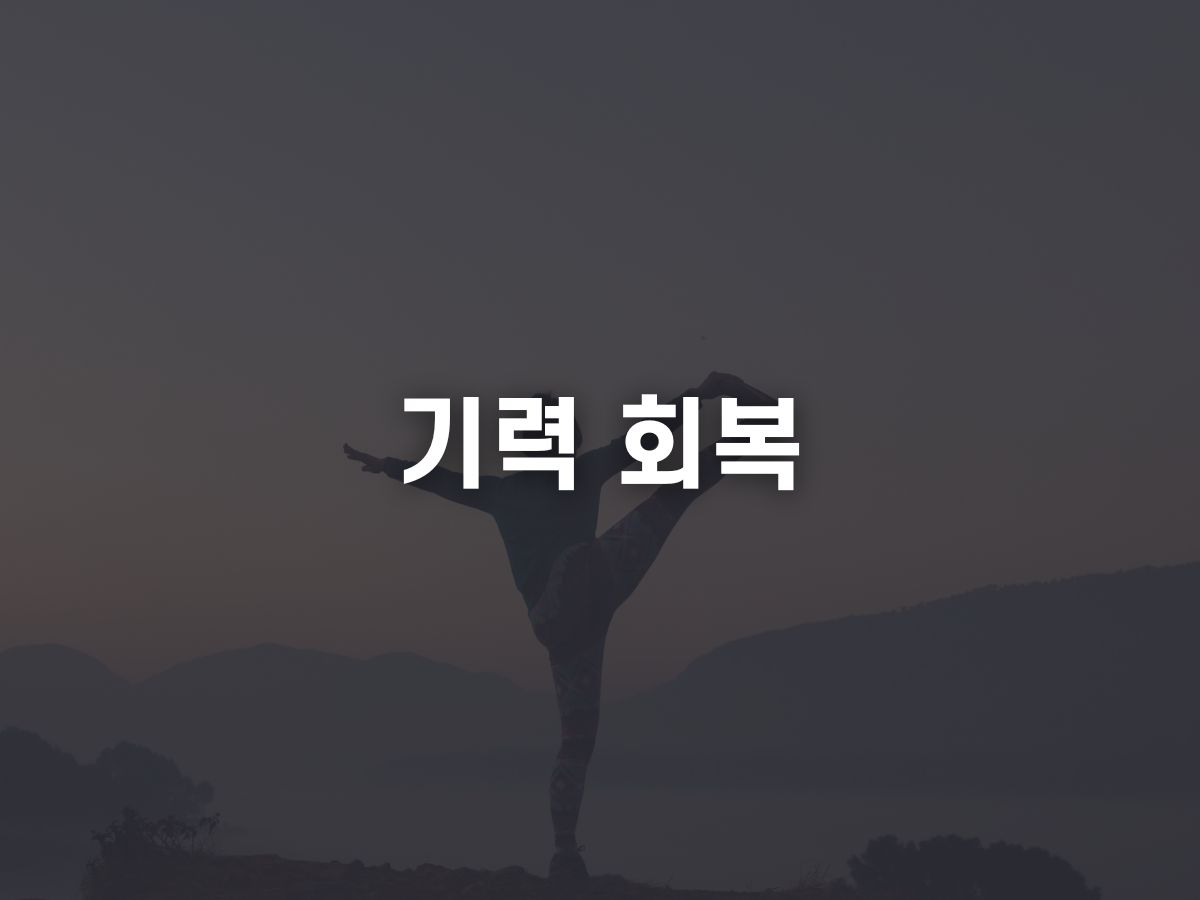 기력 회복