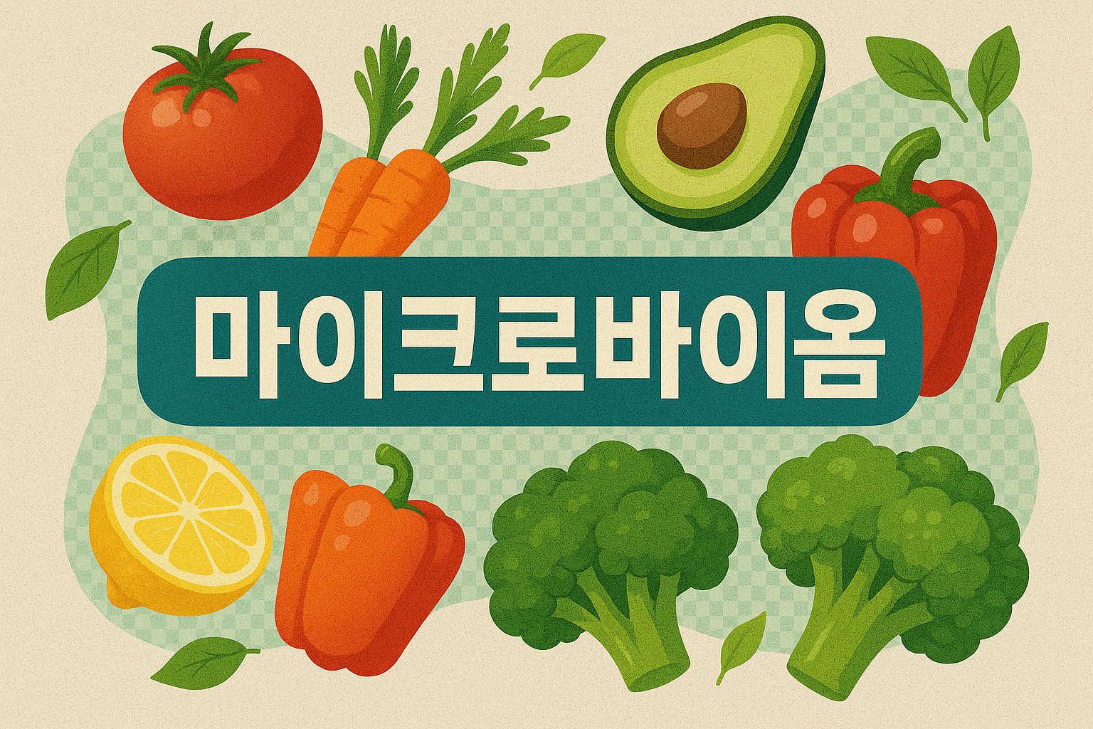 마이크로바이옴, 장속 미생물들에게 좋은 야채 그림
