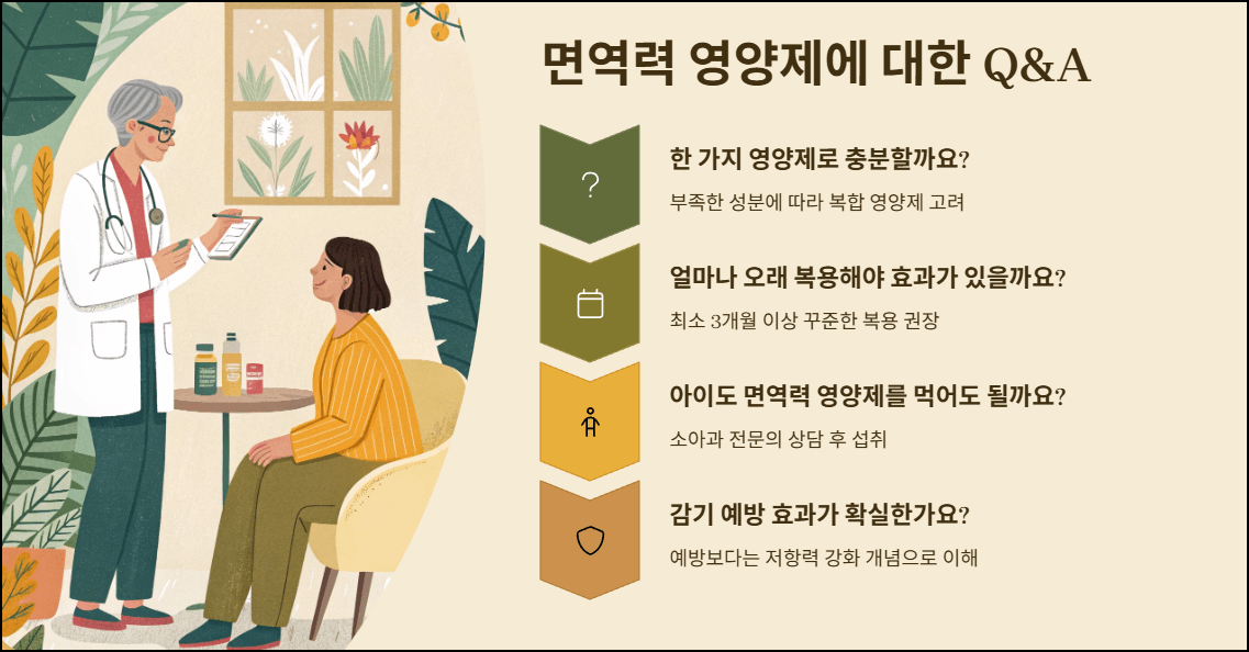 면역력 영양제에 대한 Q&A
