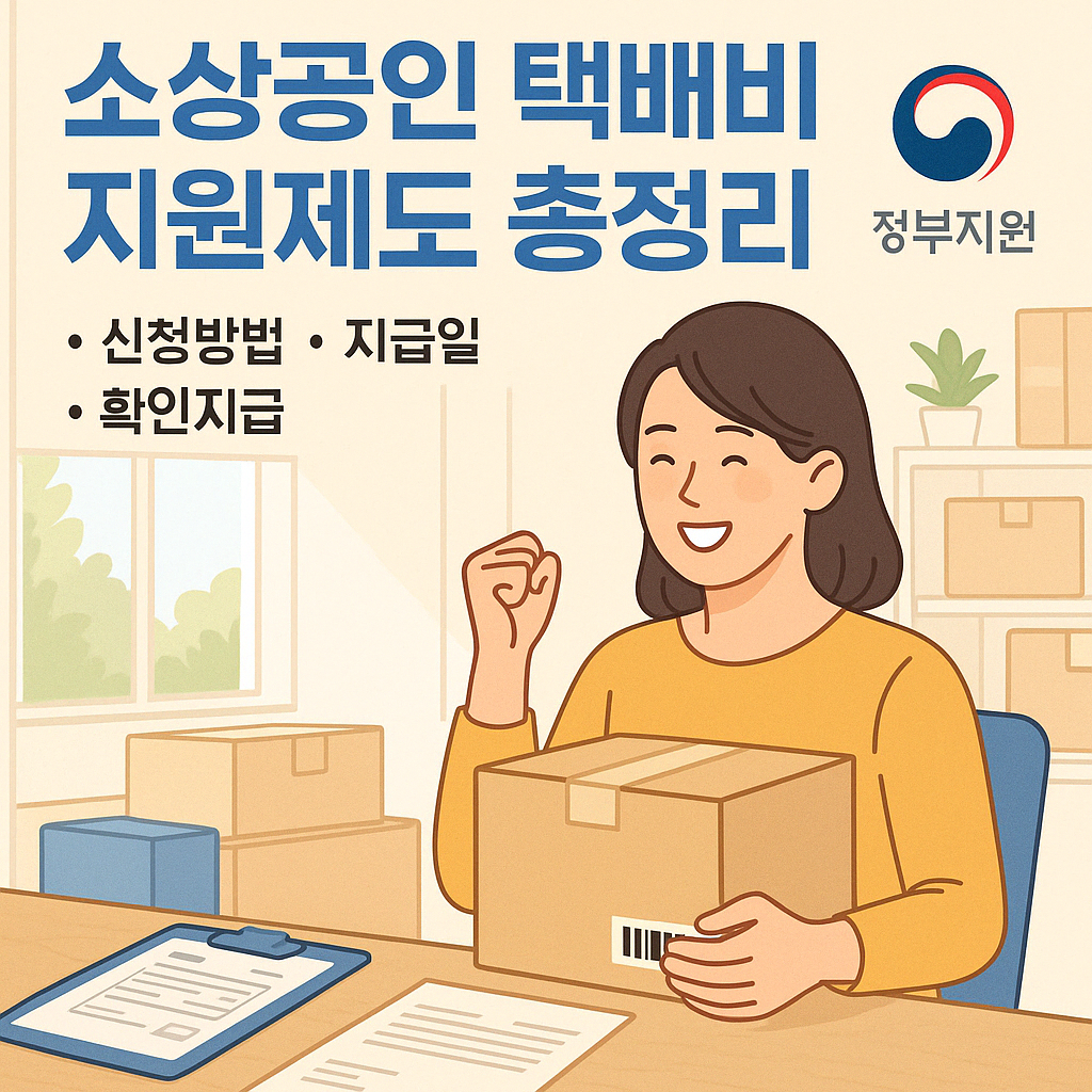 2025년 소상공인 택배비 지원 정책 안내 인포그래픽