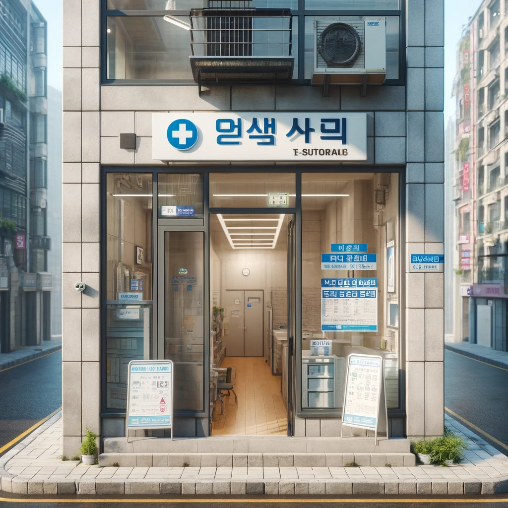 한국의 혼합용도 건물 내 소형 의원 외관