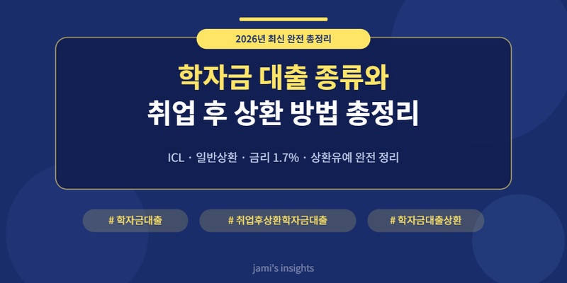 2026년 학자금 대출 종류와 취업 후 상환 방법을 총정리한 최신 가이드 이미지