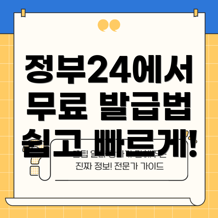 출입국 사실 증명서 무료 발급