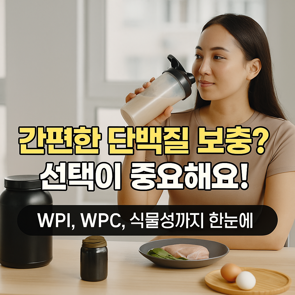 단백질 보충제 WPI, WPC, 식물성 단백질의 차이