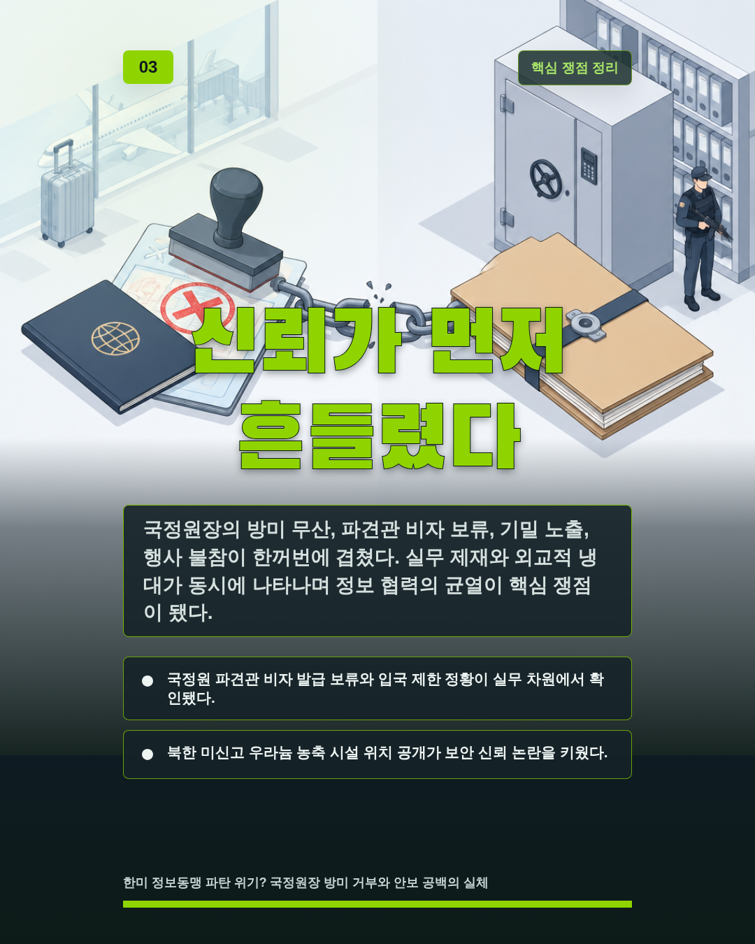 신뢰가 먼저 흔들렸다