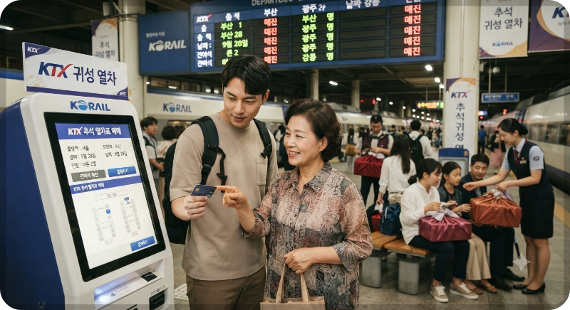 KTX 추석 열차표 예매 이미지