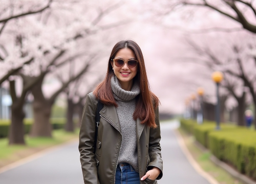 오사카 3월 옷차림 이미지입니다.