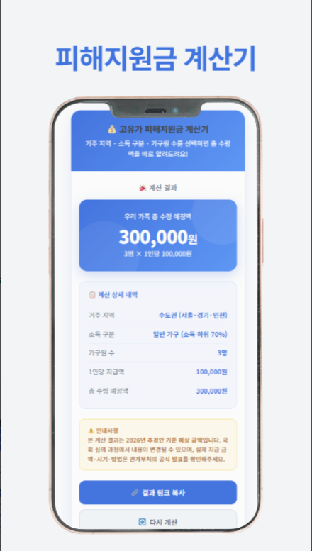고유가 피해지원금 신청 방법, 지급 대상, 지원 금액, 피해지원금 계산기