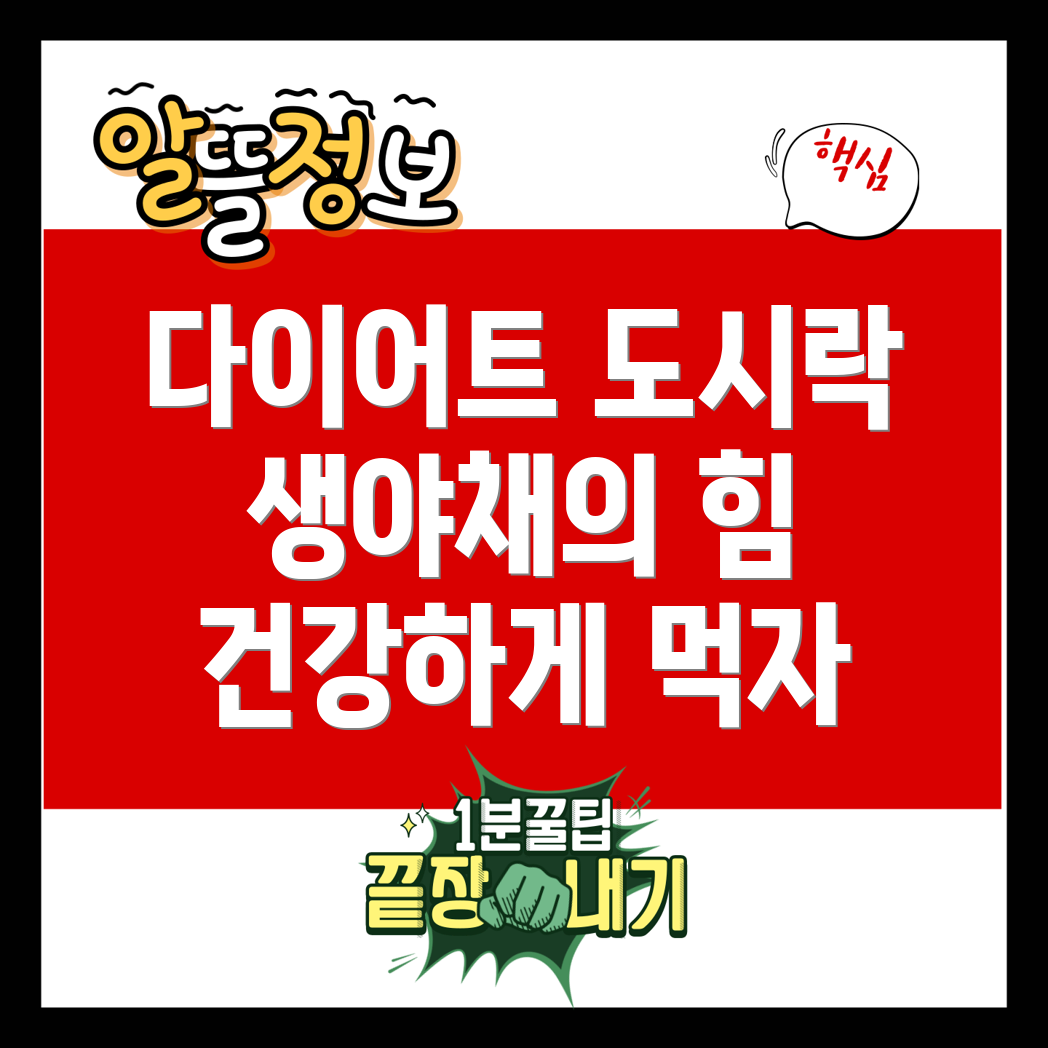 생야채 다이어트 도시락