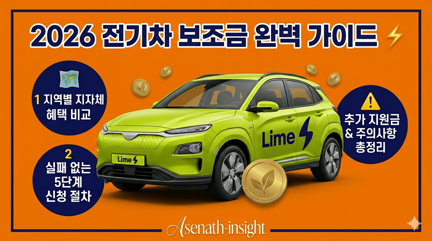 2026년 전기차 보조금 완벽 가이드 ⚡ 신청 방법부터 지역별 혜택, 최대 혜택 받는 꿀팁 총정리 🚗