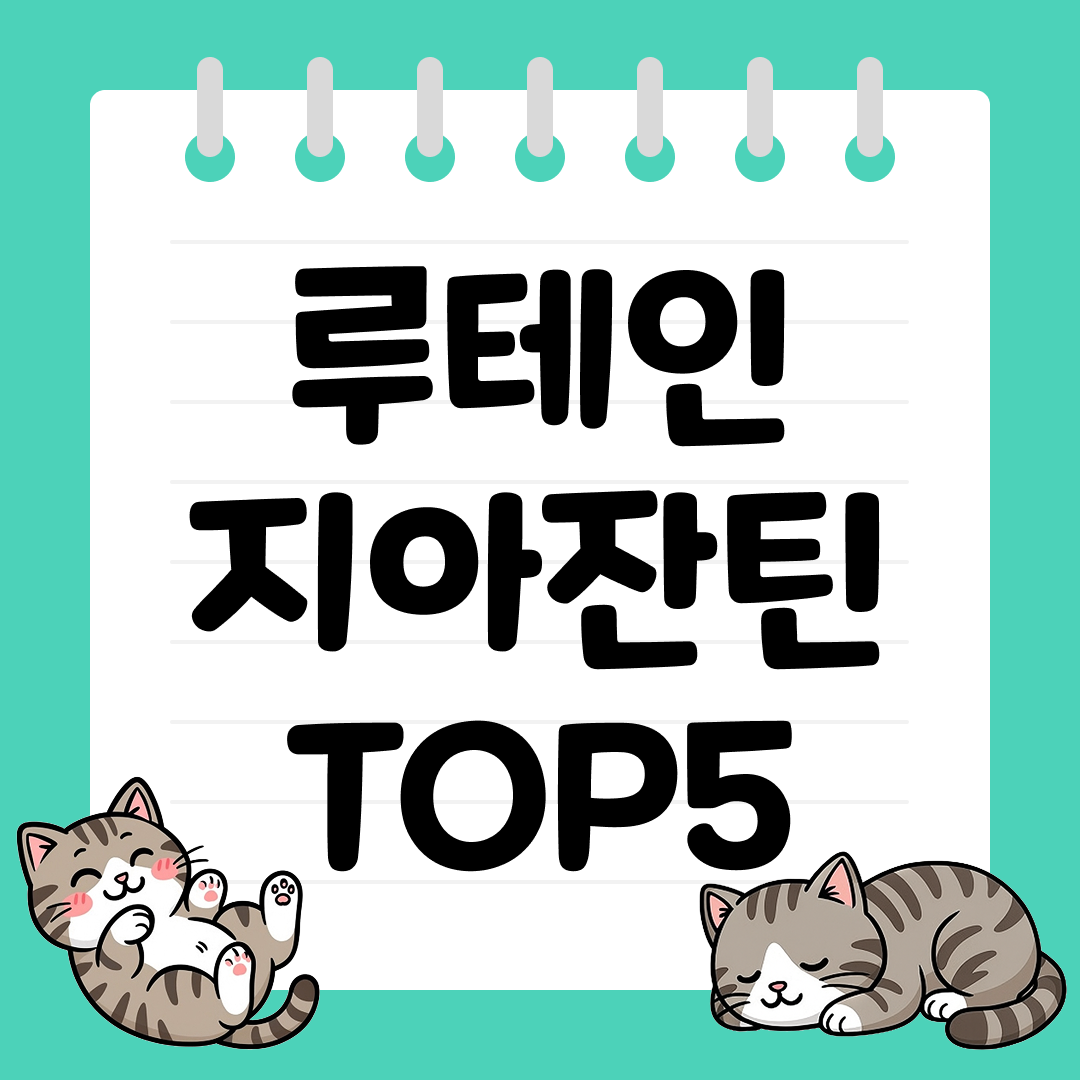 루테인 지아잔틴 추천 순위 TOP5