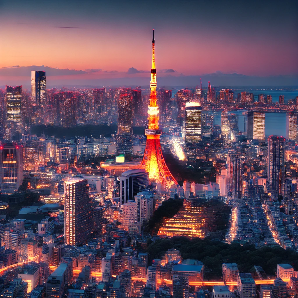 도쿄 멋진 야경 사진