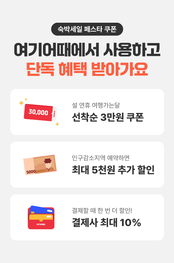 2024 여기어때 숙박 세일 페스타 쿠폰 단독 할인 받기