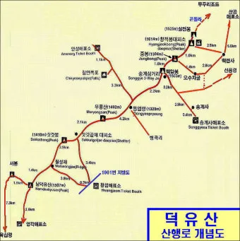 덕유산 등산코스와 등산지도 가이드_5