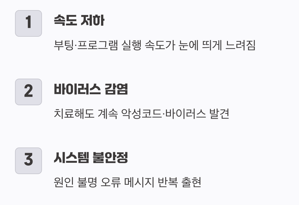 재설치가 필요한 순간&amp;#44; 내 컴퓨터의 SOS 신호