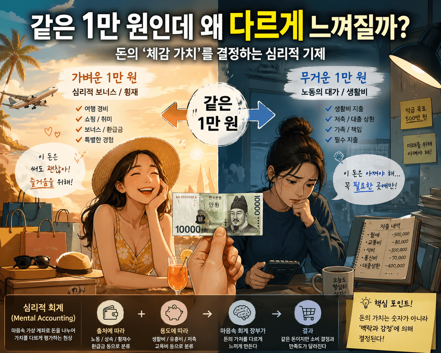 같은 1만 원인데 왜 다르게 느껴질까 당신의 뇌가 만든 착각