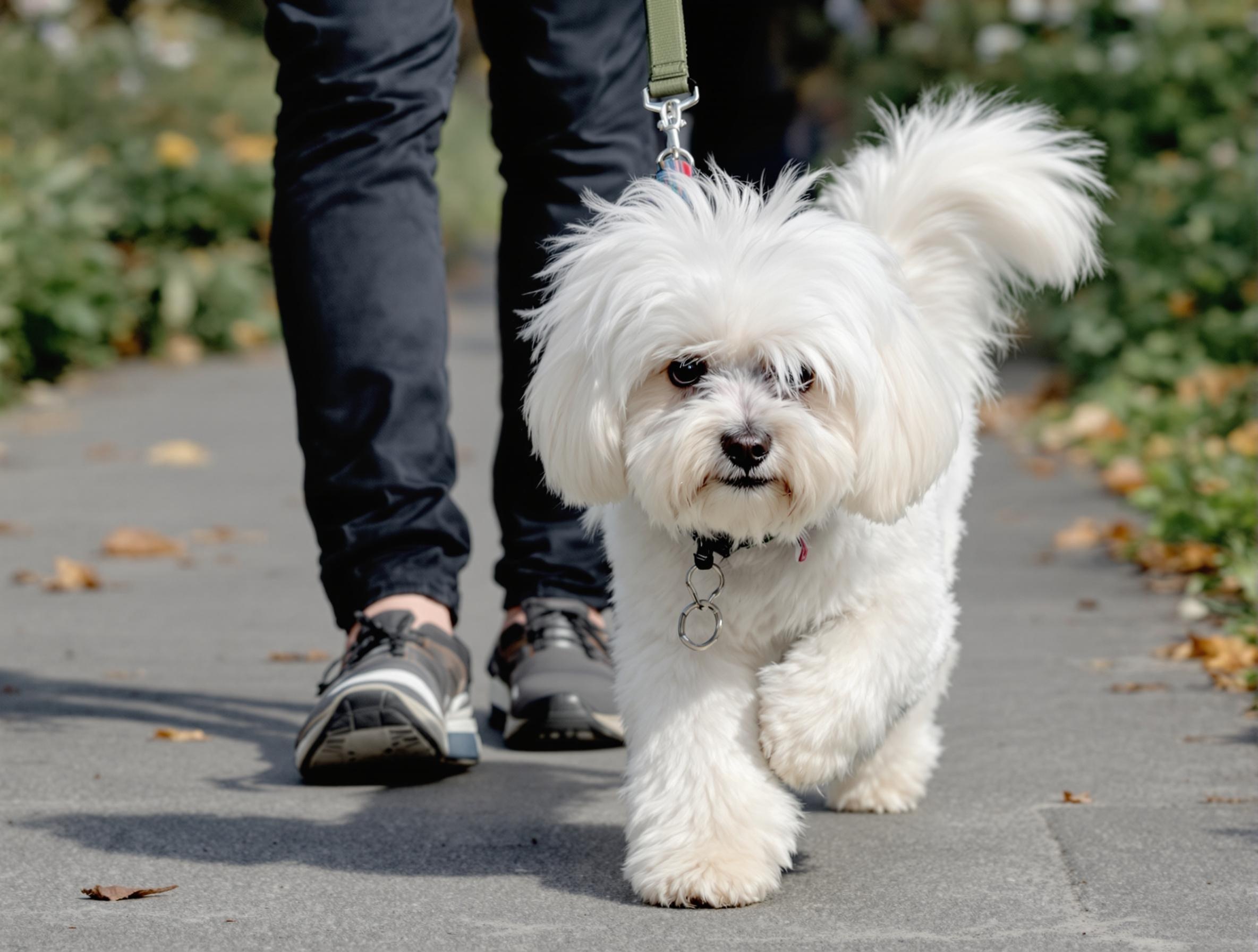 산책하는 강아지