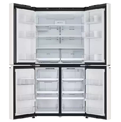 엘지 4도어 냉장고 디오스 오브제컬렉션 870L 상하단 내부