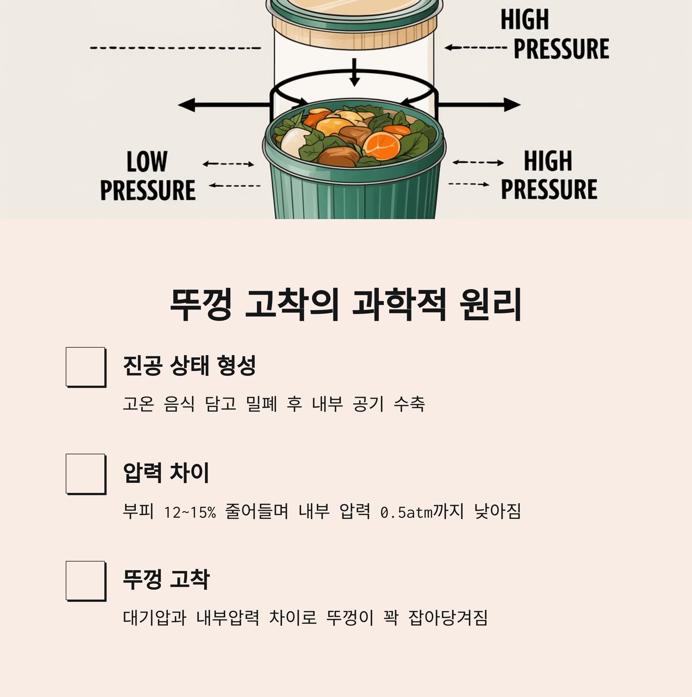 반찬 뚜껑 안 열리는 이유와 해결법